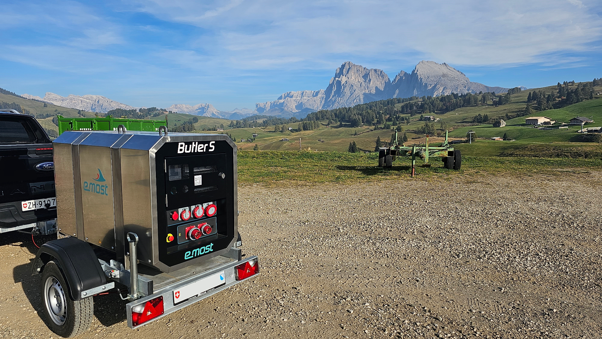 Butler S mobile battery system in Swiss mountains